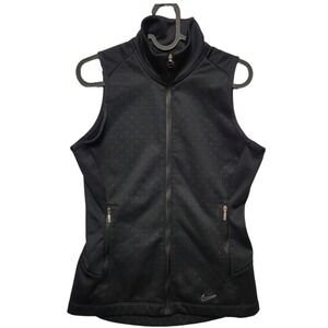 NIKE Tech Fleece Windrunner Vest Womens Small Black Full Zip Lightweight